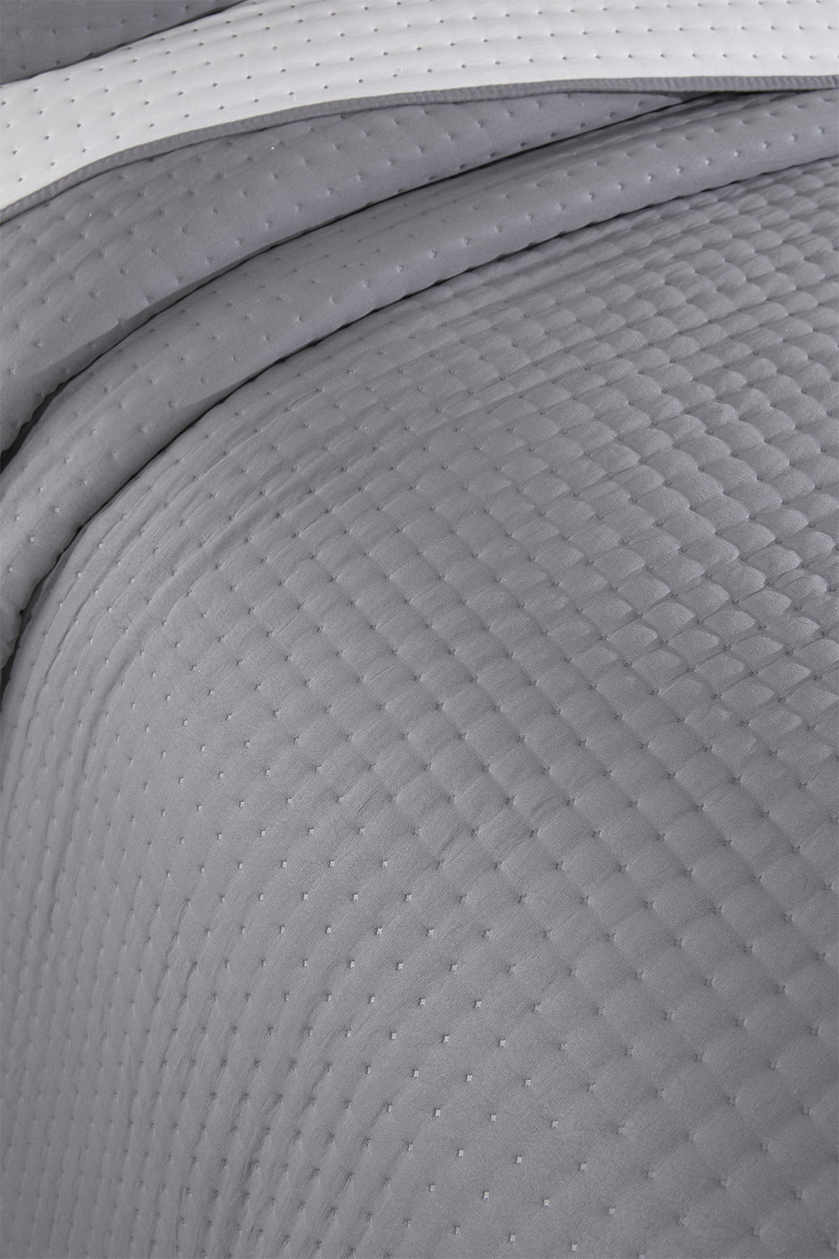 Elisa Dolgulu Çift Taraflı Tek Kişilik 180x240 Cm Yatak Örtüsü Antrasit - 5
