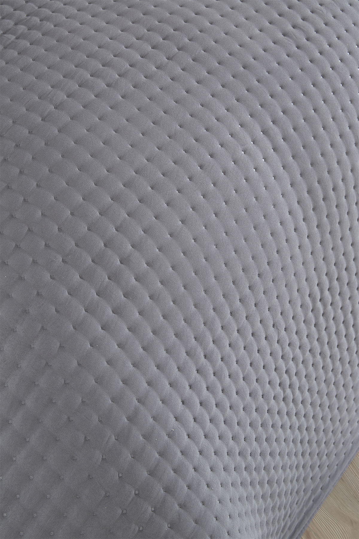 Elisa Dolgulu Çift Taraflı Tek Kişilik 180x240 Cm Yatak Örtüsü Antrasit - 7