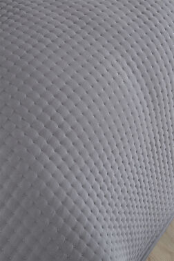 Elisa Dolgulu Çift Taraflı Tek Kişilik 180x240 Cm Yatak Örtüsü Antrasit - 7