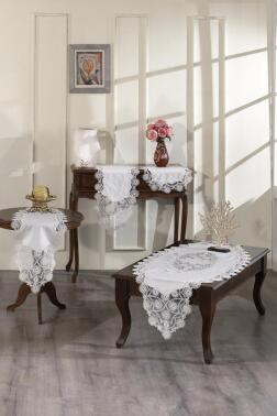 Elisya Salon Takımı 5 Parça Krem - 1