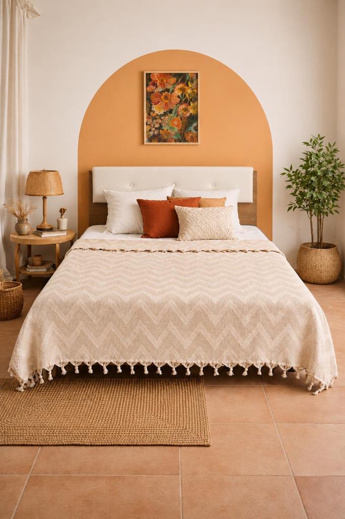 Elit Jakarlı Çift Kişilik Tek Pike 200x230 cm Bej - 1