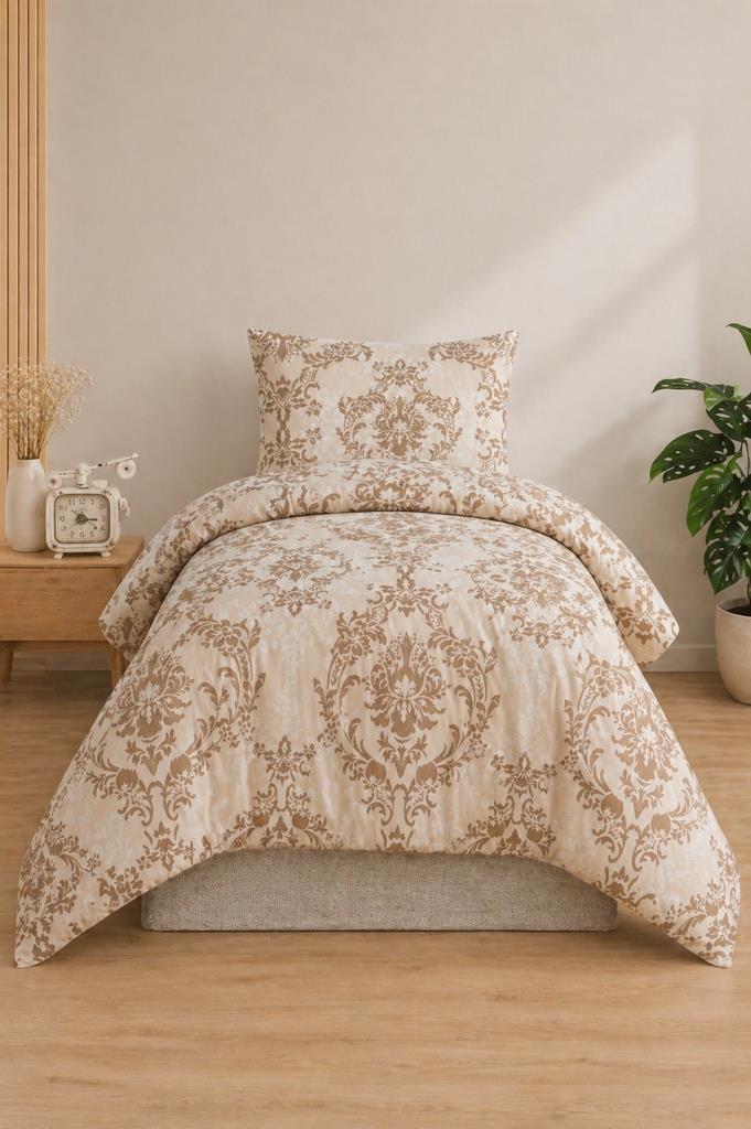 Elite Tek Kişilik Nevresim Takımı Bej - 1