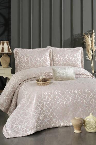 Eliz Şönil Çift Kişilik Yatak Örtüsü 260x260 cm Somon - Çeyiz Diyarı