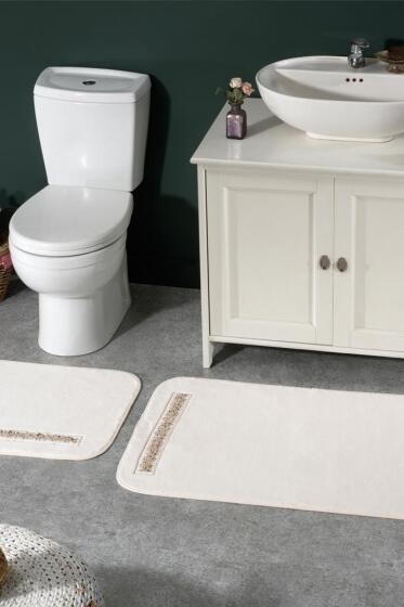 Eliza 2'li Paspas Takımı Ekru - Çeyiz Diyarı