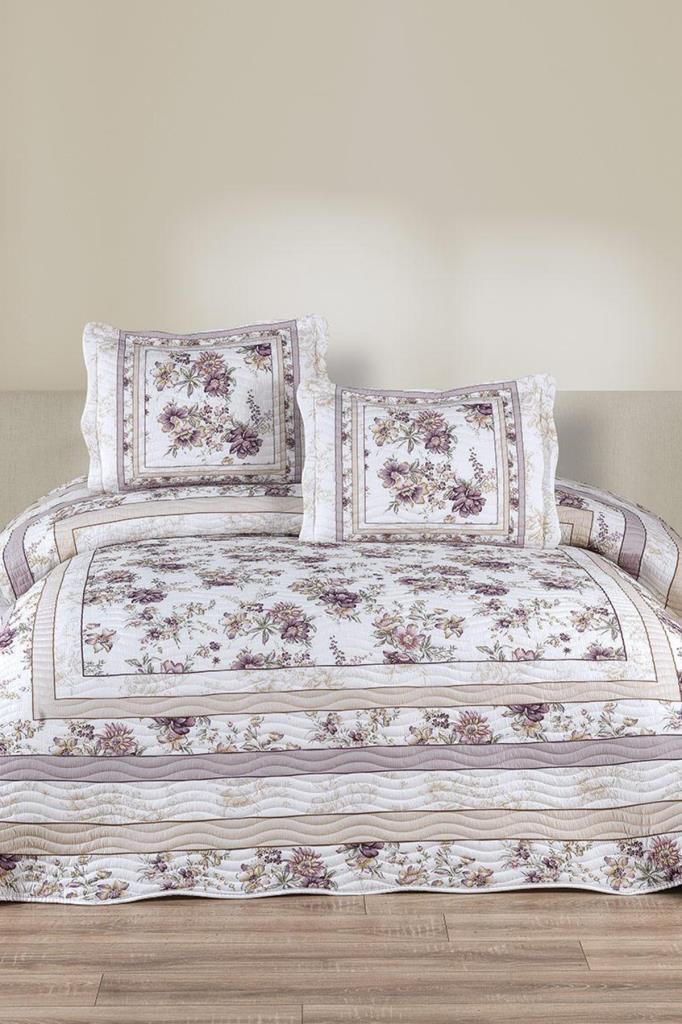 Elora Baskılı Kapitoneli Çift Kişilik Yatak Örtüsü - 1