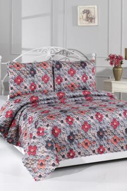 Eloria Ultrasonik Kapitoneli 5D Baskılı Çift Kişilik Pike Takımı - 2