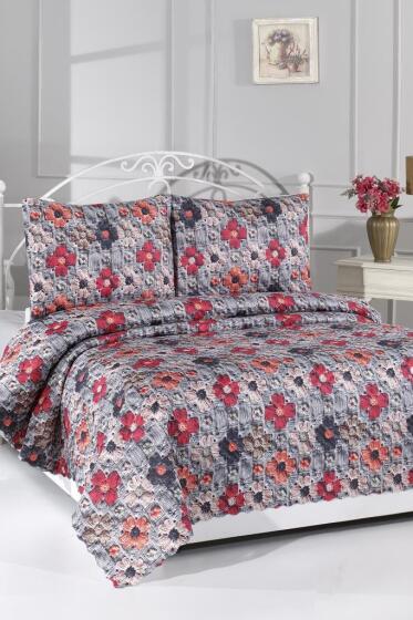 Eloria Ultrasonik Kapitoneli 5D Baskılı Çift Kişilik Pike Takımı - Çeyiz Diyarı (1)