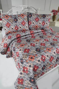 Eloria Ultrasonik Kapitoneli 5D Baskılı Çift Kişilik Pike Takımı - 1