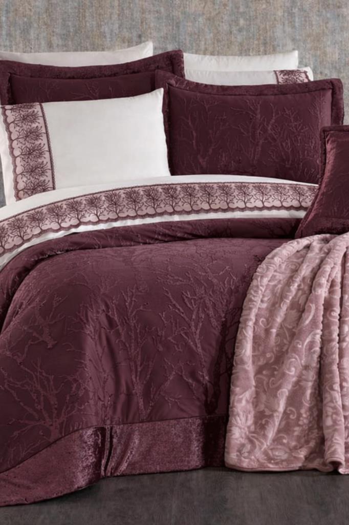 Emilia 11 Parça Çeyiz Seti Mürdüm - 1