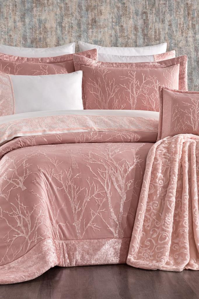 Emilia 11 Parça Çeyiz Seti Pudra - 1