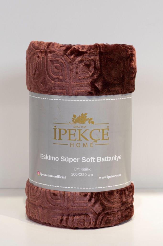 Eskimo Süper Soft Çift Kişilik 200x220 cm Battaniye Lila - 1