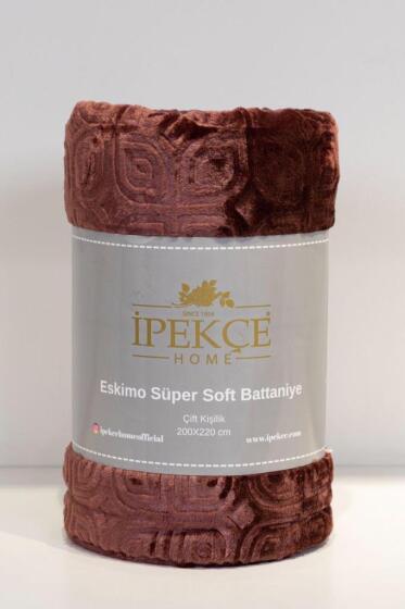 Eskimo Süper Soft Çift Kişilik 200x220 cm Battaniye Lila - Çeyiz Diyarı