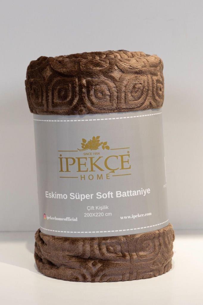 Eskimo Süper Soft Tek Kişilik 150x200 cm Battaniye Kahverengi - 1
