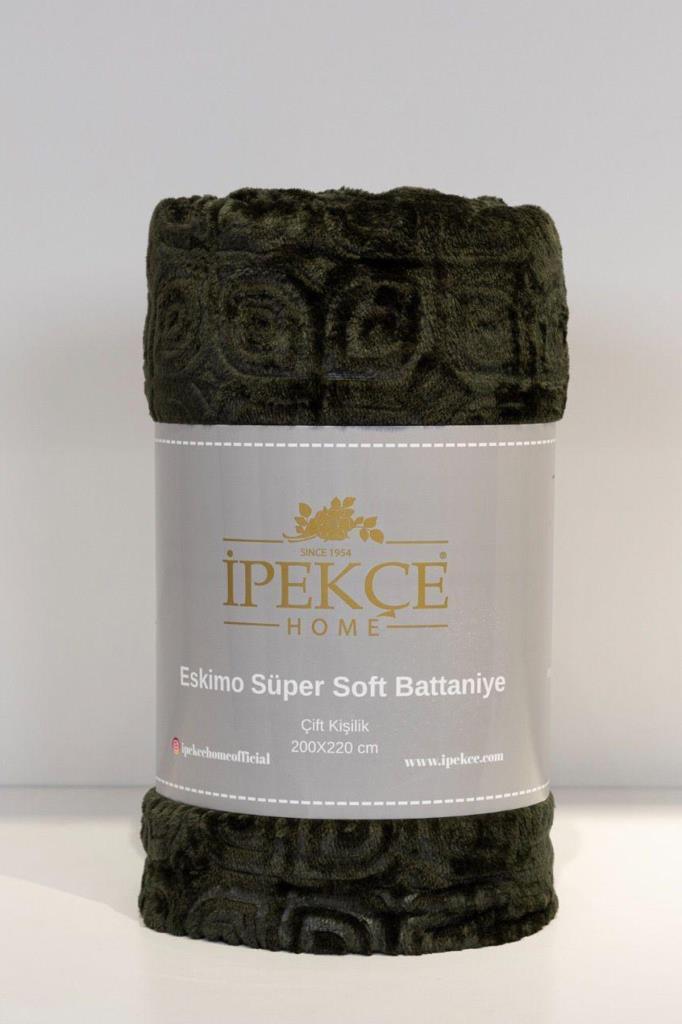 Eskimo Süper Soft Tek Kişilik 150x200 cm Battaniye Koyu Yeşil - 1