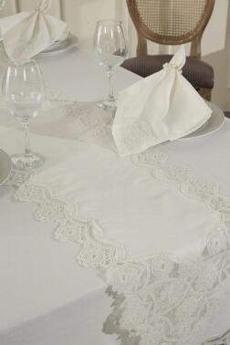 Fiore Masa Örtüsü 26 Parça Krem - 5
