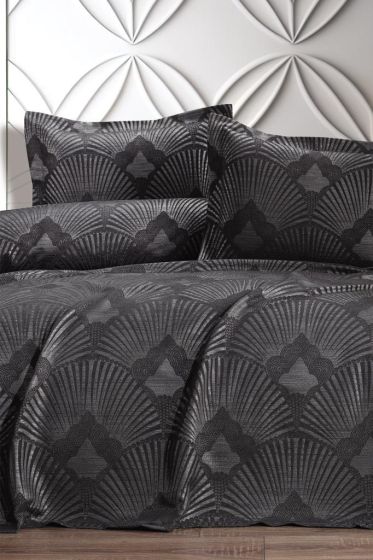 Firdevs 2 Parça Tek Kişilik Pike Takımı 180x240 Antrasit - Çeyiz Diyarı