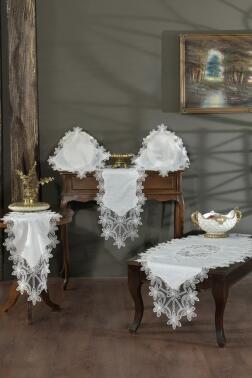 Firdevs Salon Takımı 5 Parça Krem - 1