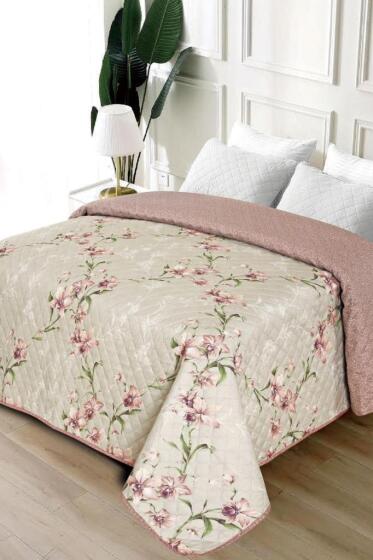 Flora Çiçek Tek Kişilik 160x220 cm Tek Pike - Çeyiz Diyarı