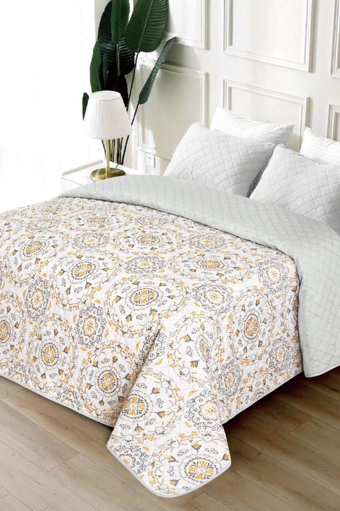 Flora Geometrik Çift Kişilik 200x220 cm Tek Pike - 1