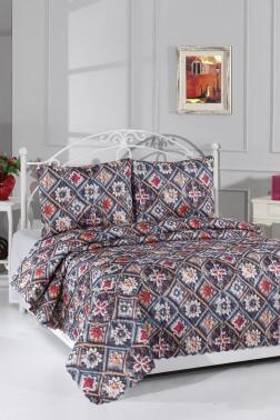 Floria Ultrasonik Kapitoneli 5D Baskılı Çift Kişilik Pike Takımı - 2