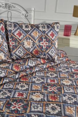 Floria Ultrasonik Kapitoneli 5D Baskılı Çift Kişilik Pike Takımı - 4