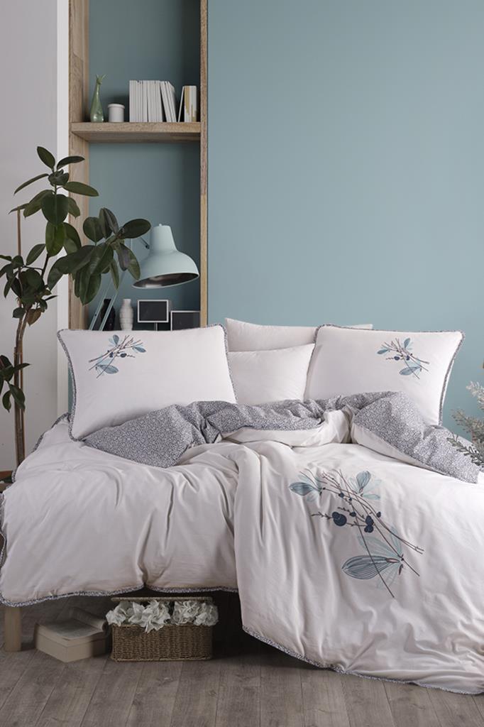 Flosh Linea 6 Parça %100 Pamuk Çift Kişilik Nevresim Takımı - 1