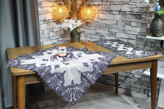 Flower 2 Parça Salon Takımı Siyah - Çeyiz Diyarı (1)