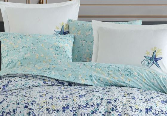Frame Çift Kişilik Kapitone Nevresim Takımı Lacivert - Hobby (1)