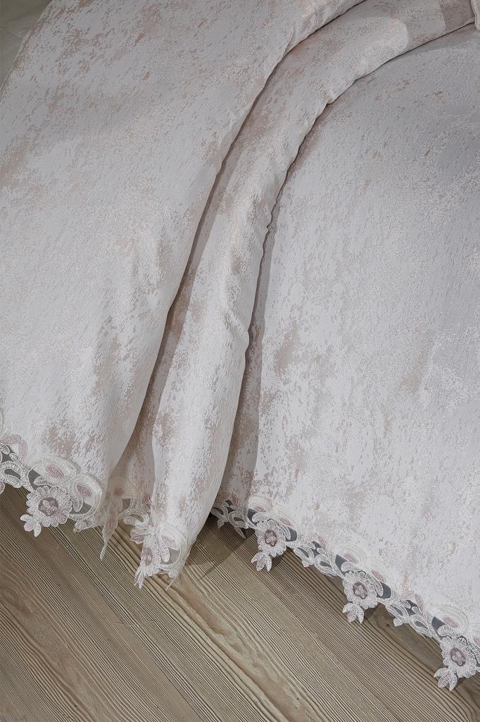 Fransız Dantelli Alveria Çift Kişilik Yatak Örtüsü 230x250 cm - 2