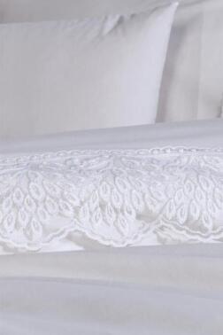 Fransız Dantelli Arduç Çeyizlik Nevresim Takımı Krem - 2