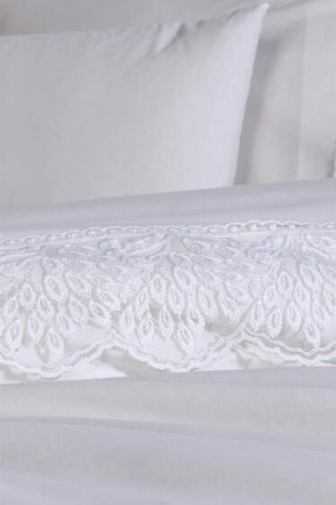 Fransız Dantelli Arduç Çeyizlik Nevresim Takımı Krem - Çeyiz Diyarı (1)