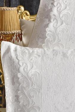 Fransız Dantelli Belinda Yatak Örtüsü Krem - 2