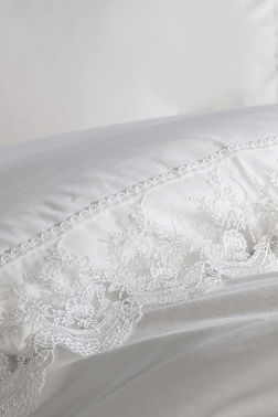 Fransız Dantelli Elani Çeyizlik Nevresim Takımı Krem - 3