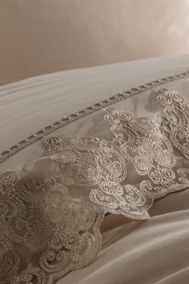 Fransız Dantelli Legend Çeyizlik Nevresim Takımı Cappucino - Çeyiz Diyarı (1)