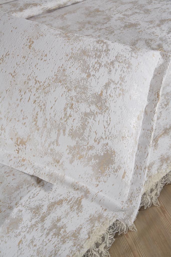 Fransız Dantelli Valoria Çift Kişilik Yatak Örtüsü 230x250 cm - 5