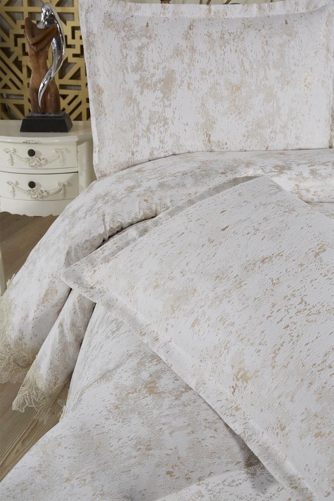 Fransız Dantelli Valoria Çift Kişilik Yatak Örtüsü 230x250 cm - 7