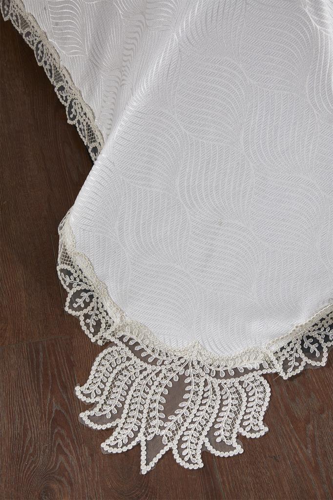 Fransız Dantelli Velmora Çift Kişilik Yatak Örtüsü 230x250 cm - 4