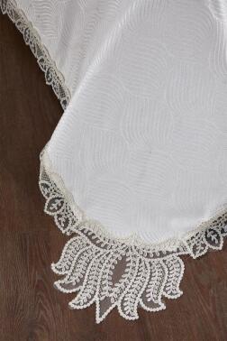 Fransız Dantelli Velmora Çift Kişilik Yatak Örtüsü 230x250 cm - 4