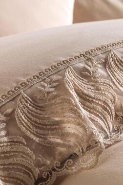 Fransız Dantelli Wave Çeyizlik Nevresim Takımı Cappucino - 2