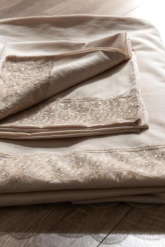 Fransız Dantelli Yonca Çeyizlik Nevresim Takımı Cappucino - 6