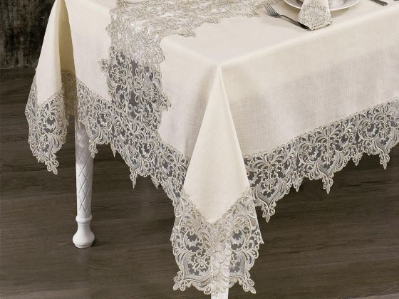 Fransız Güpürlü Saray Dantel Yemek Takımı - 25 Parça - Çeyiz Diyarı (1)