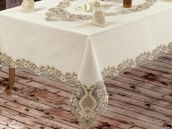 Fransız Güpürlü Venüs Dantel Yemek Takımı - 25 Parça - Çeyiz Diyarı (1)