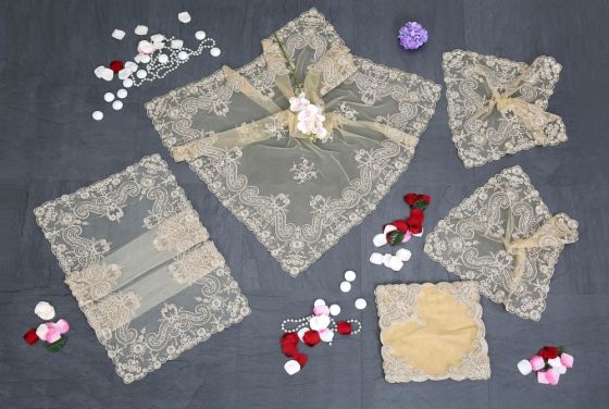 Fransız Mary Salon Takımı - 16 Parça Capp - Çeyiz Diyarı