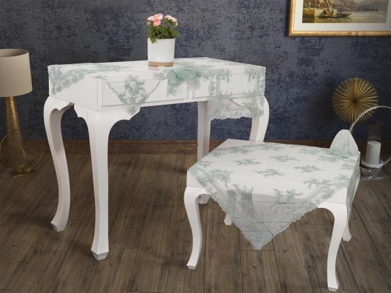 Fransız Mary Salon Takımı 16 Parça Su Yeşili - Çeyiz Diyarı