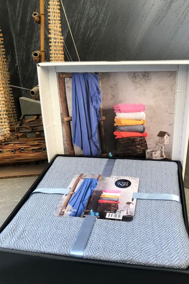 Gece Bambu Çift Kişilik Tek Pike Gri - Çeyiz Diyarı