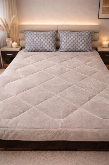 Geometrik Wellsoft 195x215 Cm Çift Kişilik Yorgan Takımı - Çeyiz Diyarı (1)