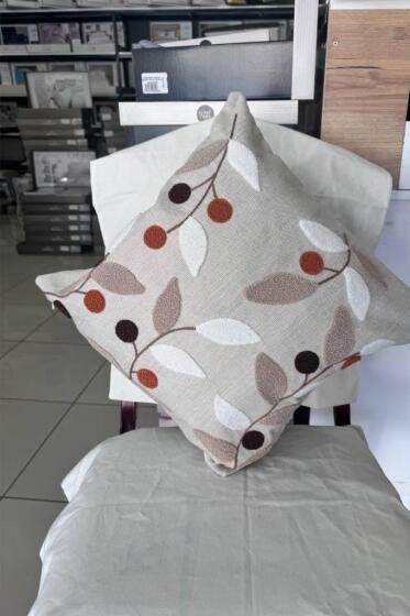 Glenda 2li Punch Nakışlı Kırlent Kılıfı 45x45 Cm - Çeyiz Diyarı