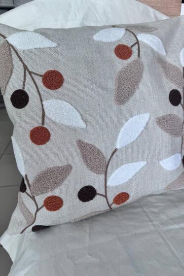 Glenda 2li Punch Nakışlı Kırlent Kılıfı 45x45 Cm - Çeyiz Diyarı (1)