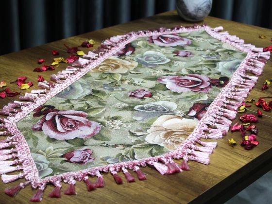 Golden Rose Tiny Lüx Püsküllü Runner - Çeyiz Diyarı