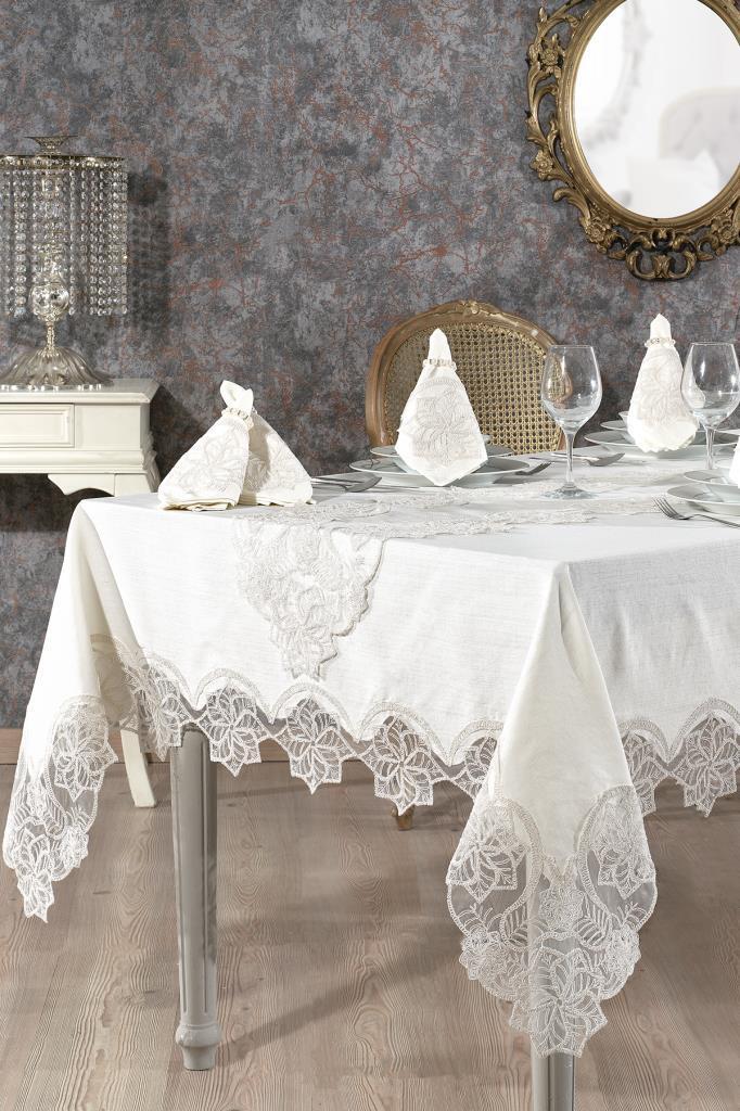 Gönül Masa Örtüsü 26 Parça Krem - 1